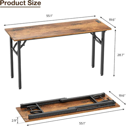 TEMI Long Computer Desk Folding Table - Image 3