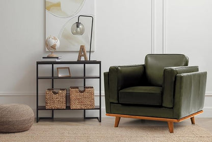 Valencia Artisan Leather Accent Chair, Full-Aniline Leather Upholstery - Image 4