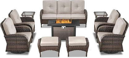 Belord Expansive 10 Pieces Outdoor Patio Furniture Set - Image 3