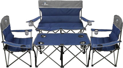 Camping Chair Set of 3, Outdoor Folding Camping Chairs by CAMPHILL