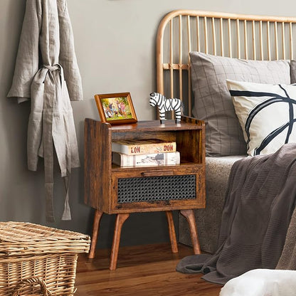 Lerliuo Rattan Nightstands Set of 2, Boho Side Table - Image 7