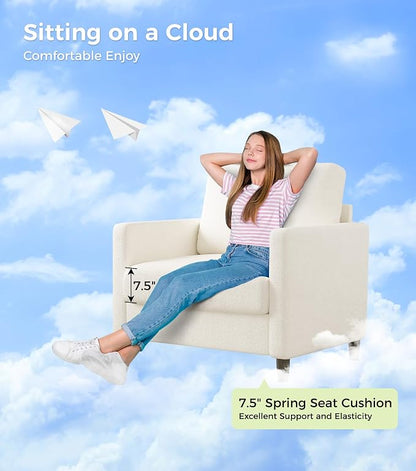 Welzona Sofa Accent Chair, Tool-Free Setup Living Room Accent Chairs, Comfy Arm - Image 7