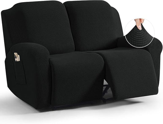 TAOCOCO Recliner Loveseat Slipcover, 6 Pieces Dual Recliner Sofa Covers by TAOCOCO