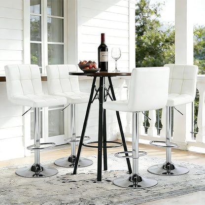 DUMOS Bar Stools Set of 4, 24 inch Counter Height Bar Stools, Upholstered - Image 6