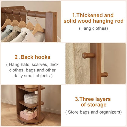 WoodsWhisper Full Length Mirror Coat Rack Solid Wood Floor Mirror 66"x12" Full - Image 8