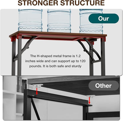 TEMI Small Computer Desk Folding Table - Image 9