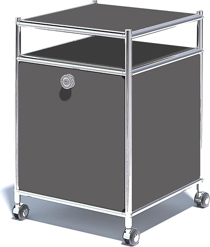 Matte Storage Cart with Flap Door, Large Capacity Storage Cart with Detachable by SIMPLINK