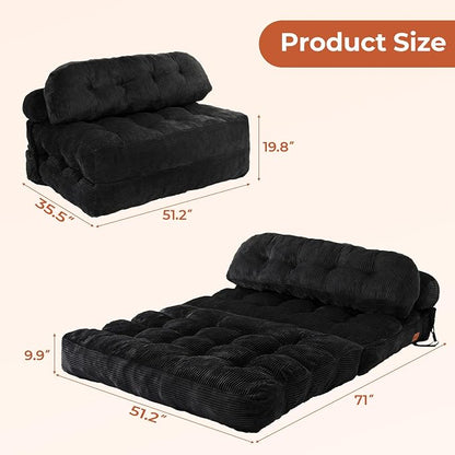Folding Sofa Bed, Convertible Sleeper Chair - Image 2