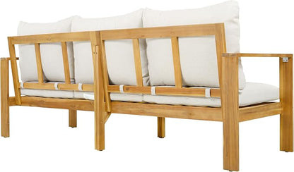 Christopher Knight Home Kayahs 3 Pieces Acacia Wood Furniture Set, Patio - Image 8