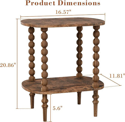 2-Tier Side Table, Small End Table - Image 3