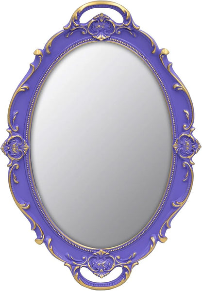 YCHMIR Vintage Small Mirror 14.5 x 10 Inch Oval Purple Wall Mirror by YCHMIR