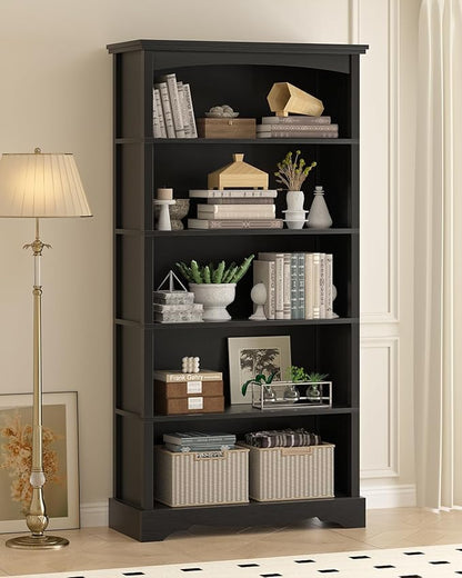 TVU 5-Tier Wooden Bookshelf, 31.5" W x 65" H ×9.9" D Bookshelf - Image 5