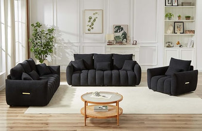 Antetek Teddy Sofa Set for Living Room, Modern Deep Seat Sofa Chair and - Image 7