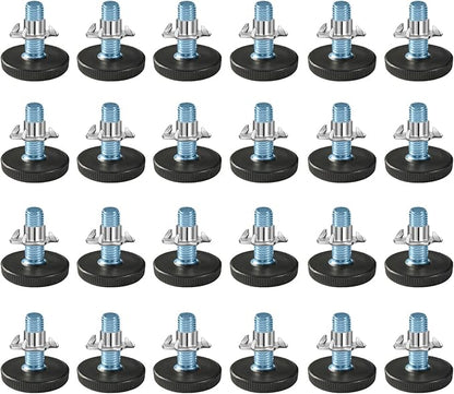 WAFJAMF 24 PCS M8 Thread Adjustable Furniture Levelers Screw in Threaded by WAFJAMF