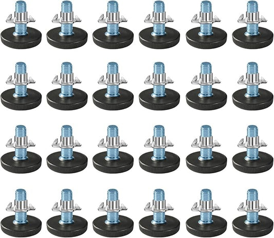 WAFJAMF 24 PCS M8 Thread Adjustable Furniture Levelers Screw in Threaded by WAFJAMF