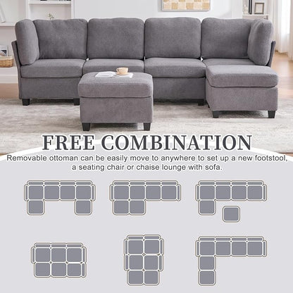 113" Modular Sectional Sofa Couch - Image 9