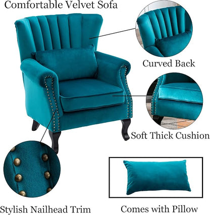 Velvet Accent Chairs Set of 2 - Image 6