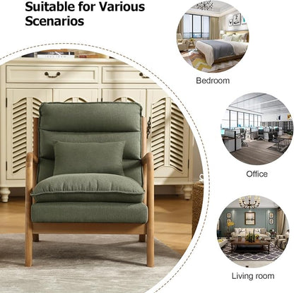 INZOY Mid Century Modern Accent Chair - Image 7