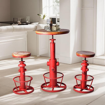 Industrial 3 Piece Coffee Table Set Vintage High Pub Table by BOKKOLIK