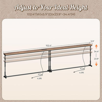 Huuger 102.4 Inch Behind Couch Table - Image 2