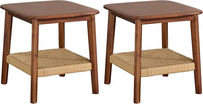 Alaterre Furniture Calais 2-Tier Solid Wood End Table - Image 8