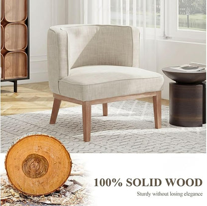 Beige Barrel Chairs Set of 2 - Image 6