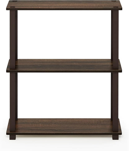 Furinno TURN-S-TUBE Storage Shelves, 3-Tier Book Shelf, Corner Shelf, Toolless - Image 5