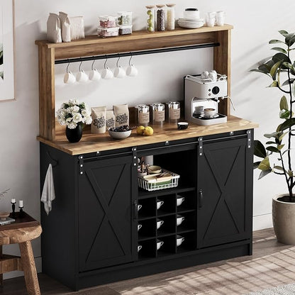 4ever2buy Farmhouse Coffee Bar Cabinet - Image 6