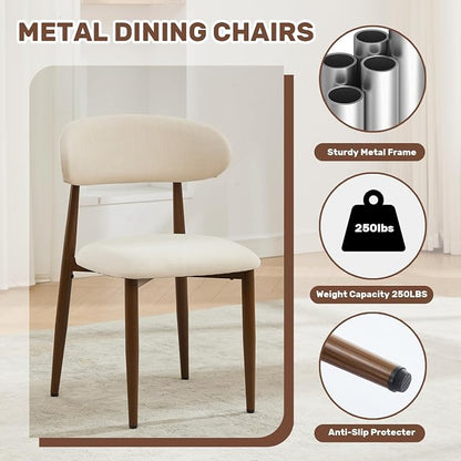 UVV Dining Chairs Set of 4, Metal Kitchen Chairs - Image 7