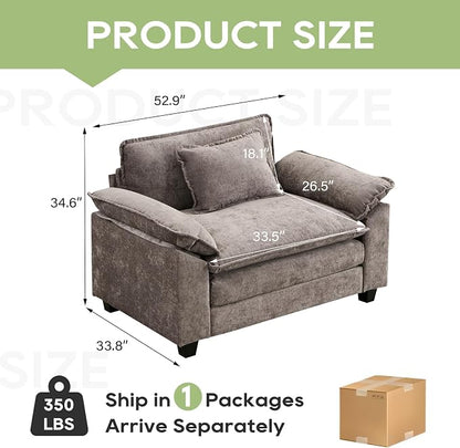 Oprisen Modular Sectional Sofa, Comfy Cloud Couch Sectional Sofa, Chenille Sofa - Image 2