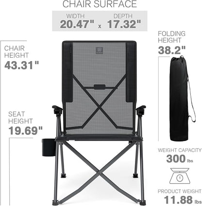 EVER ADVANCED Teslin Reclining Camping Chairs - Image 4