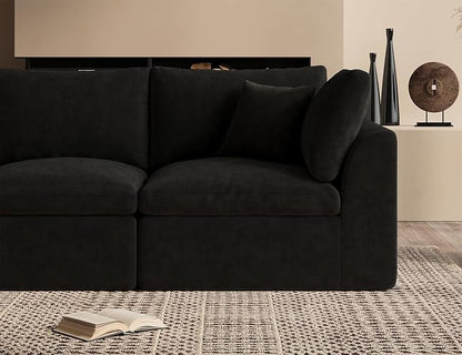 ohllob 140" U Shaped Couch, Cloud Sectional Couches - Image 6