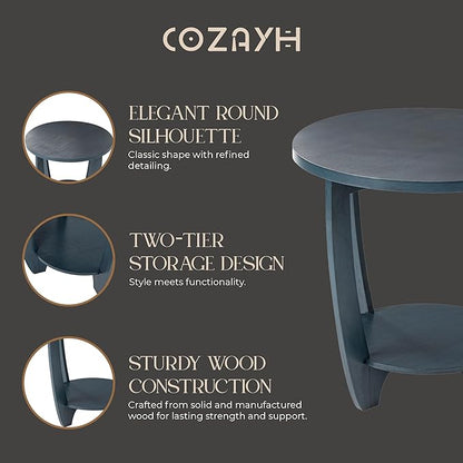 COZAYH Rustic Farmhouse End Table - Image 5