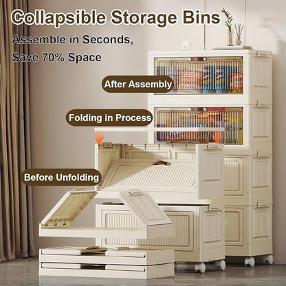 4-Tier Foldable Storage Cabinet - Image 4