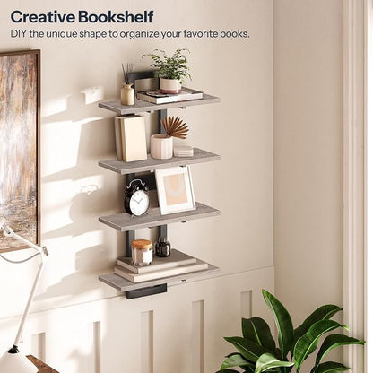 HOOBRO Floating Shelves, 15 Inch Wall Shelf Set of 2, Wall Mounted Storage - Image 6