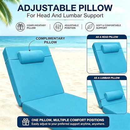 Chaise Lounge Cushion for Outdoor Furniture, Waterproof, Fade-Resistant and - Image 5