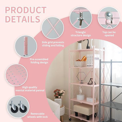 BRIAN & DANY 5-Tier Foldable Storage Shelves - Image 6