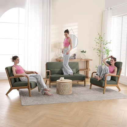 INZOY Mid Century Modern Accent Chair - Image 11