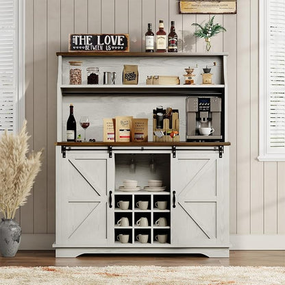 REVOMINCA 47 Inch Farmhouse Coffee Bar Cabinet - Image 7
