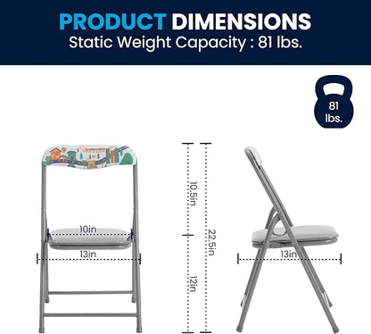 Flash Furniture Mindy Kids 5-Piece Folding Square Table and Chairs Set - Image 11