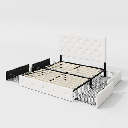 Allewie Upholstered Queen Size Platform Bed Frame - Image 9