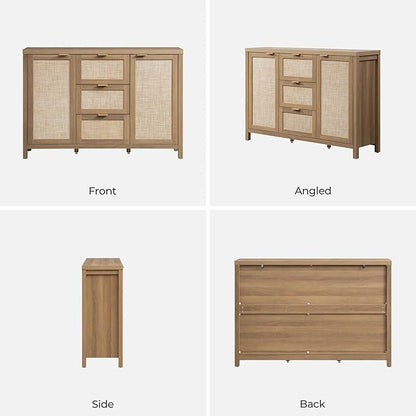 SICOTAS Rattan Large Sideboard Buffet Cabinet - Image 8