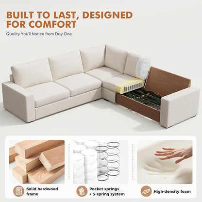 ABCASA 85'' Modern Couches for Living Room, 3 Seater Comfy Sofa - Image 7