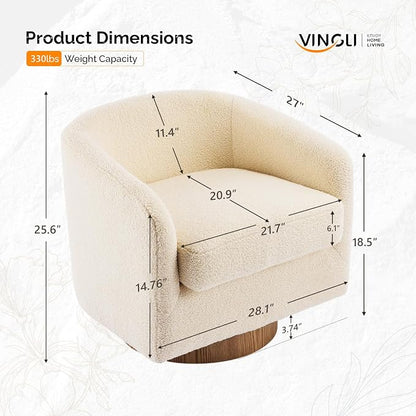 VINGLI 360°Swivel Accent Chair - Image 2