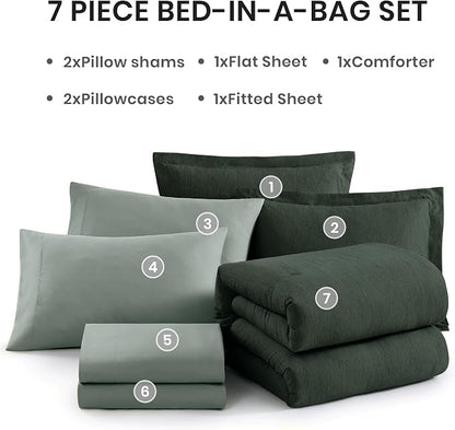 Monbix Full Size Comforter Set, Deep Forest Bedding Comforter - Image 7