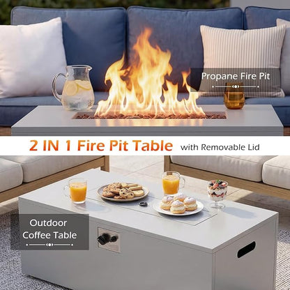 ECOTOUGE 8-Piece Half-Moon Curved Patio Furniture Set - Image 4