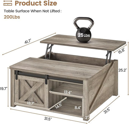 SEDETA 31.5" Lift Top Coffee Table - Image 2