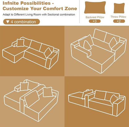 AUGOP 108" Sectional Couches for Living Room Modern Modular Sofa - Image 8