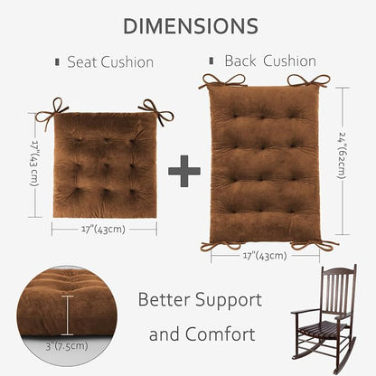 ELFJOY Rocking Chair Cushion Large Rocking Chair Pads - Image 2