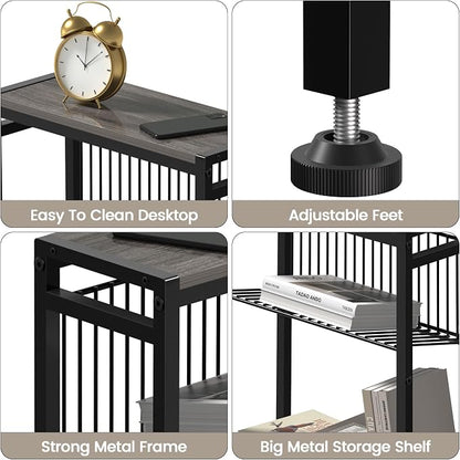 End Table for Small Space, 3-Tier Narrow Side Table - Image 5